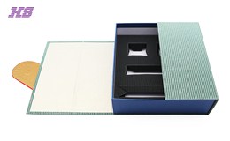 厂家定制礼品高档手工盒磁铁翻盖设计环保坚硬材料纸厂家定制logo